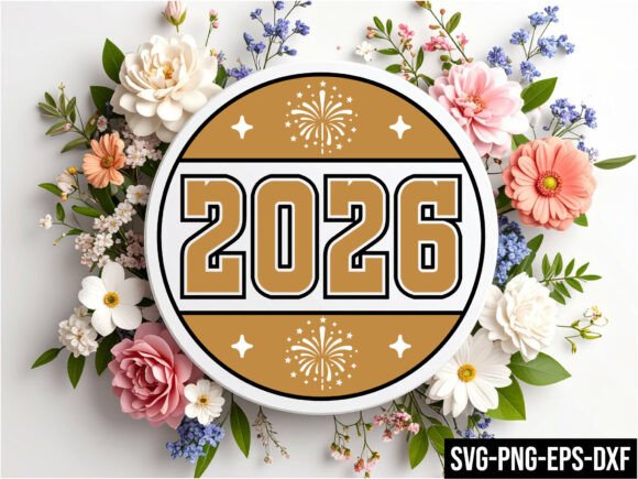 2026 Round Sign Svg: Graphics for Crafts