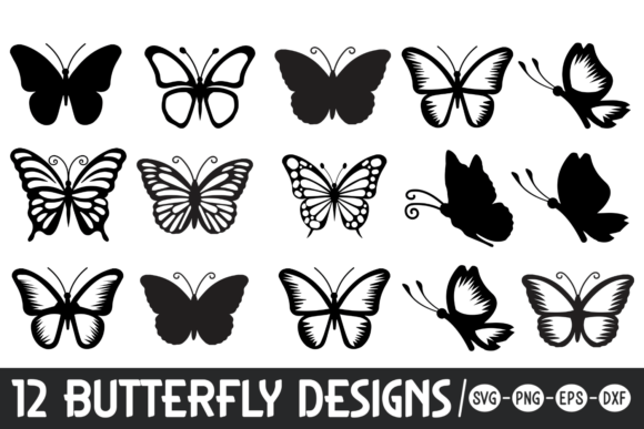 Butterfly Graphics for Crafts & Branding