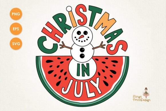 Christmas in July Graphics for Crafts