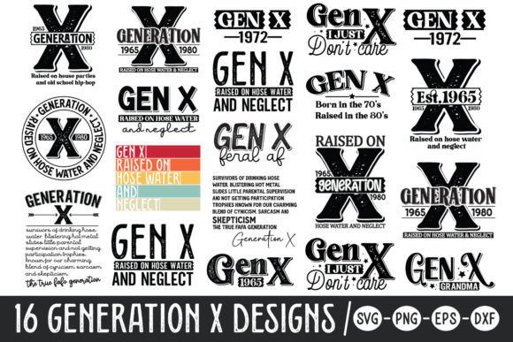 Gen X SVG for Crafts & Graphics