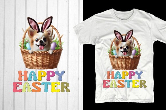 Happy Easter Chihuahua Graphics for T-Shirt Designs