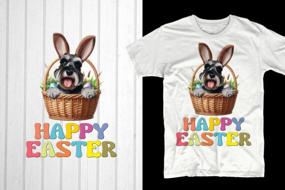 Happy Easter Schnauzer Graphics for T-Shirt Designs
