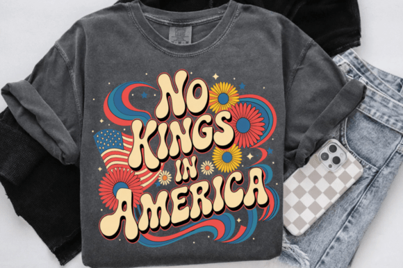No Kings in America PNG SVG Patriotic Graphics