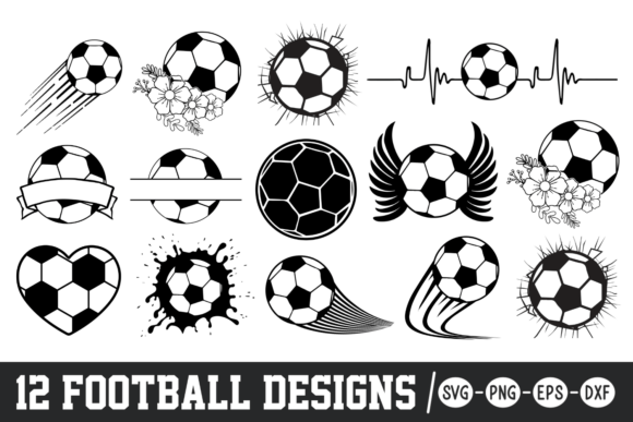 Soccer Svg Bundle, Football SVG Bundle Graphics Crafts